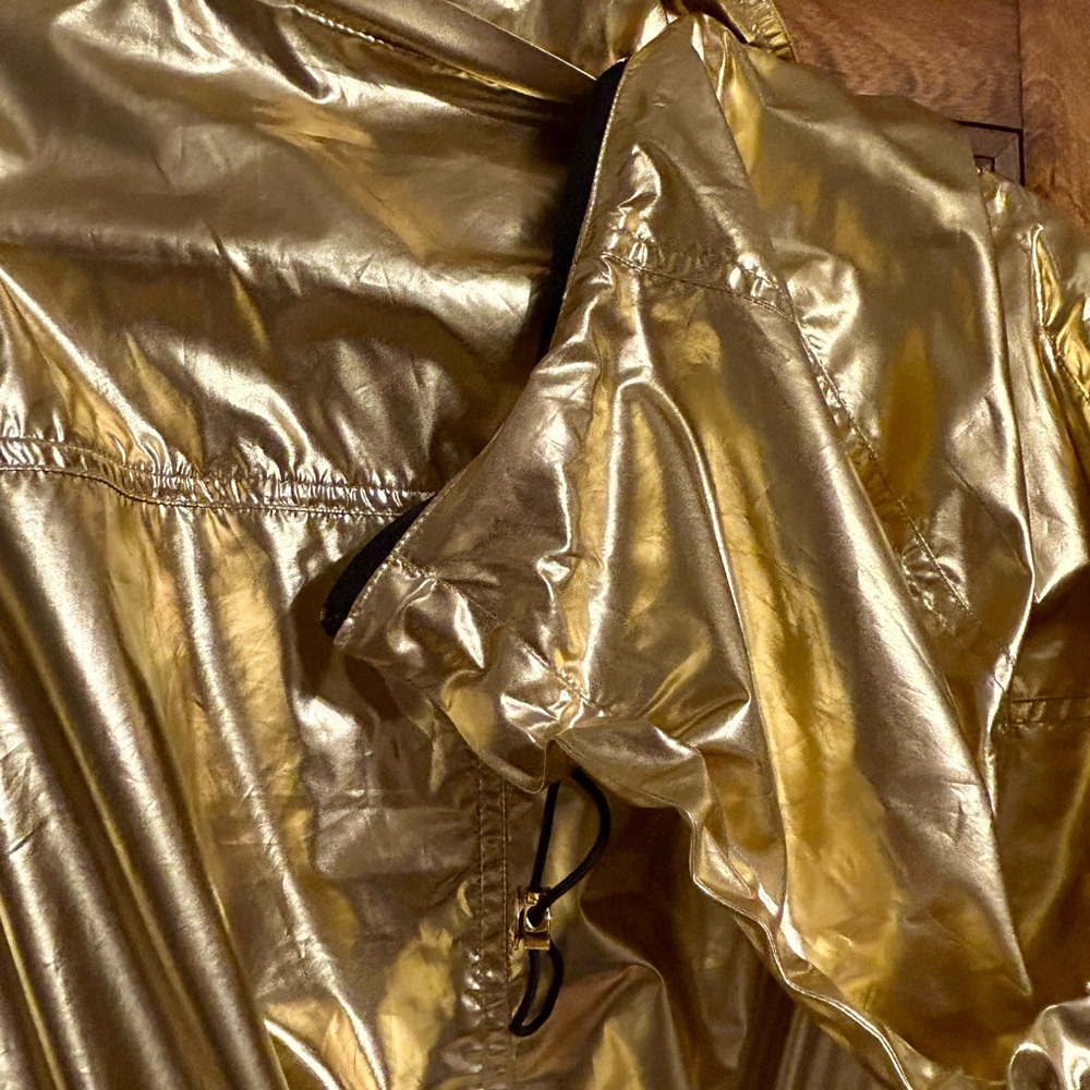 MICHAEL Michael Kors Metallic Gold Utility Jacket with detachable Hood - Picture 7 of 7
